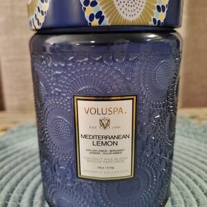 Voluspa Mediterranean Lemon Large Candle - Includes Gift Box - NEW